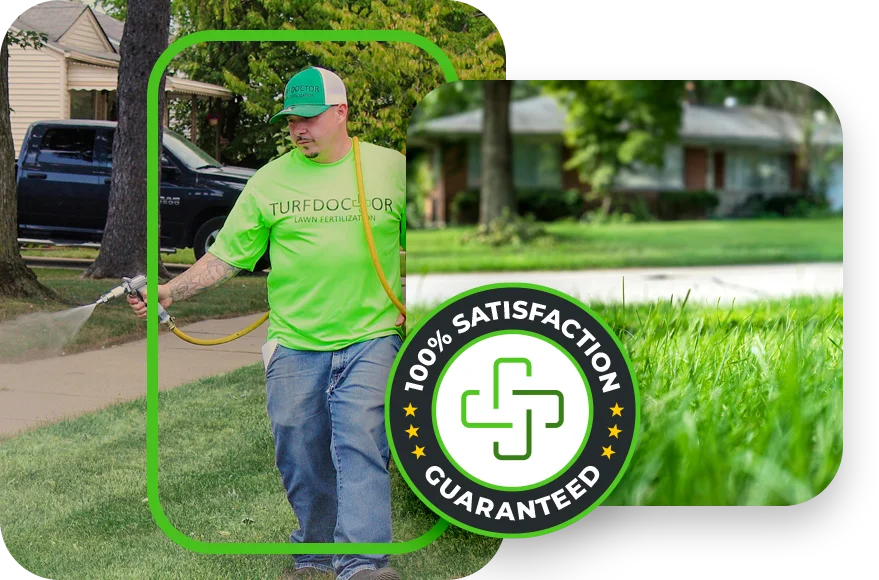 technician spraying lawn