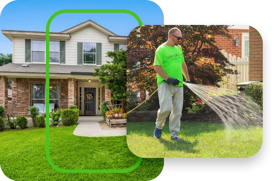 lawn tech spraying lawn